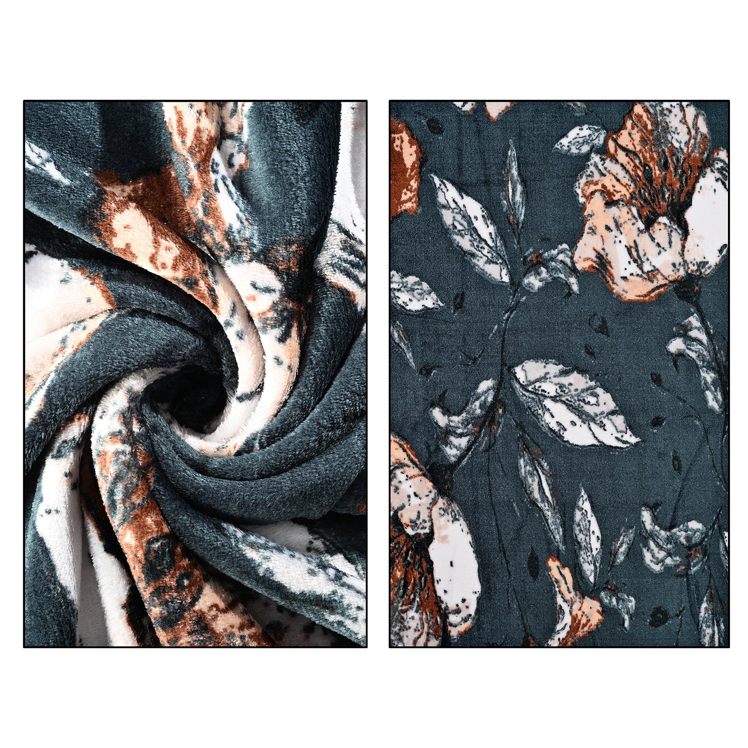 Livmore Printed Flannel Cozy Throw Blanket (150x224cm) - Blue V32534528 8
