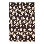 Nature-Inspired Leaf Motif Printed Flannel Blanket (220 x 150cm) - Chocolate Brown & Cream_8436295_3