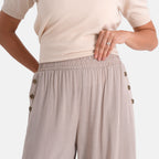 La Marey Rayon Wide Leg Trousers (Size L, 16-18) - Beige_8436958_4