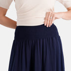 La Marey Pull-On Shirred Waist Culottes (Size 8-20) - Navy Blue_8436980_4