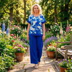 La Marey Designer High-Waisted Relaxed Fit Wide-Leg Trousers (Size - S/M, 8 to 14) - Blue_8437521_4
