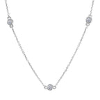 Luxuriant - Lab Grown Diamond (SI/G-H) Necklace (Size - 20+2 Inch) in Rhodium Overlay Sterling Silver 0.50 Ct_8437542_2