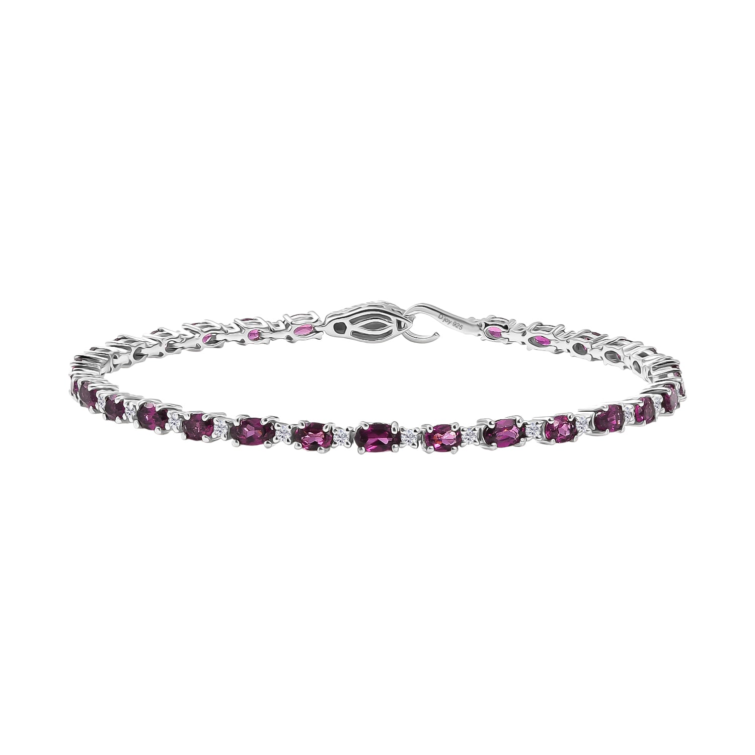 D'Joy Radiant Ember Garnet, Moissanite Fancy Bracelet 8437779 0