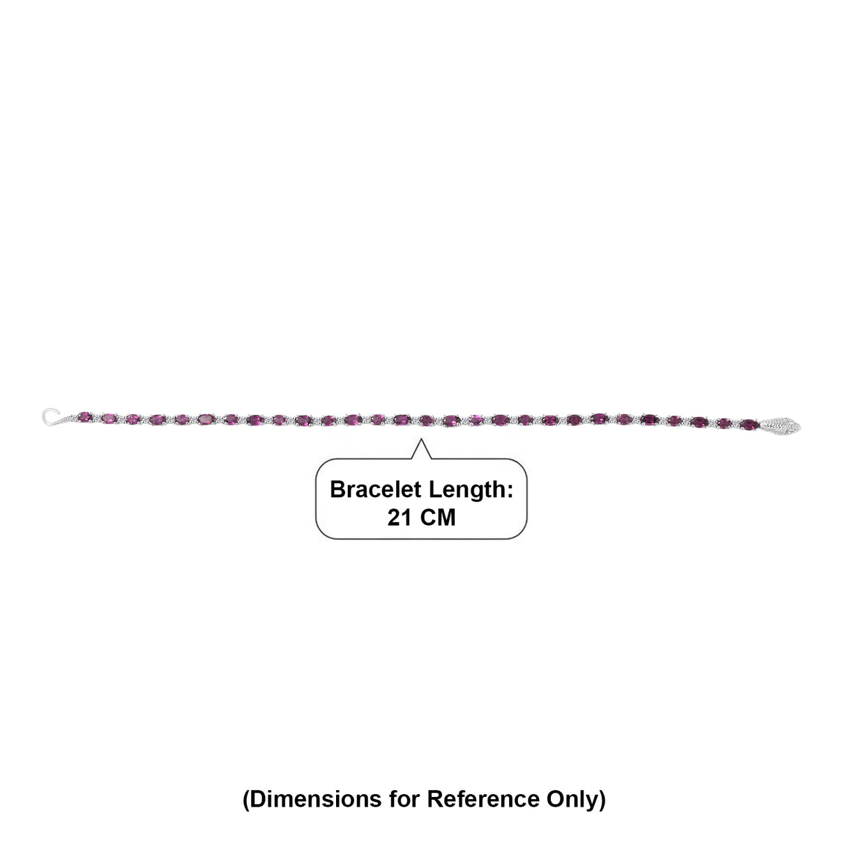 D'Joy Radiant Ember Garnet, Moissanite Fancy Bracelet 8437779 5