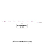 D'Joy Natural Radiant Ember Garnet & Moissanite Tennis Bracelet (Size - 8) with GB Lock Box in Rhodium Overlay Sterling Silver 7.41 Ct._8437779_4