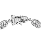 D'Joy Sleeping Beauty Turquoise & White Zircon Station Bracelet (Size - 7.5) with GB Lock Box in Rhodium Overlay Sterling Silver 2.94 Ct, Silver Wt. 17.87 Gms_8438221_3