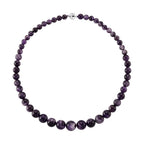 D'Joy African Amethyst Beads Necklace (Size - 20) with Magnetic Lock in Rhodium Overlay Sterling Silver 375.00 Ct._8438368_3