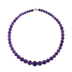 IMPERIAL ZAMBIAN AURA - AAA Zambian Amethyst Graduated Necklace (Size - 20) with Magnetic Lock in Rhodium Overlay Sterling Silver 353.00 Ct._8438864_3