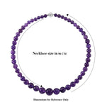 IMPERIAL ZAMBIAN AURA - AAA Zambian Amethyst Graduated Necklace (Size - 20) with Magnetic Lock in Rhodium Overlay Sterling Silver 353.00 Ct._8438864_5