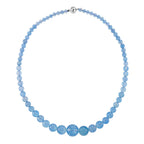 Extremely Rare - AAA Brazilian Santa Maria Aquamarine Necklace (Size - 20) with Magnetic Lock in Rhodium Overlay Sterling Silver 240.00 Ct._8438866