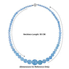 AAA Brazilian Santa Maria Aquamarine Necklace (Size - 20) with Magnetic Lock in Rhodium Overlay Sterling Silver 240.00 Ct.