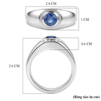 D'Joy AAA Natural Kashmir Kyanite Solitaire Ring in Rhodium Overlay Sterling Silver 1.03 Ct._8438947_5