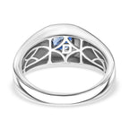 D'Joy AAA Natural Kashmir Kyanite Solitaire Ring in Rhodium Overlay Sterling Silver 1.03 Ct._8438954_4