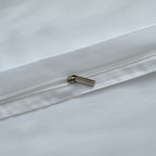 LIVMORE 6-Piece Luxury Hotel-Style Striped Bedding Sheet Set - Inc. Duvet Cover, Fitted Sheet, 2 Housewife Pillowcases & 2 Oxford Pillowcases (200 x 200 cm, Double) - White_8438984_5