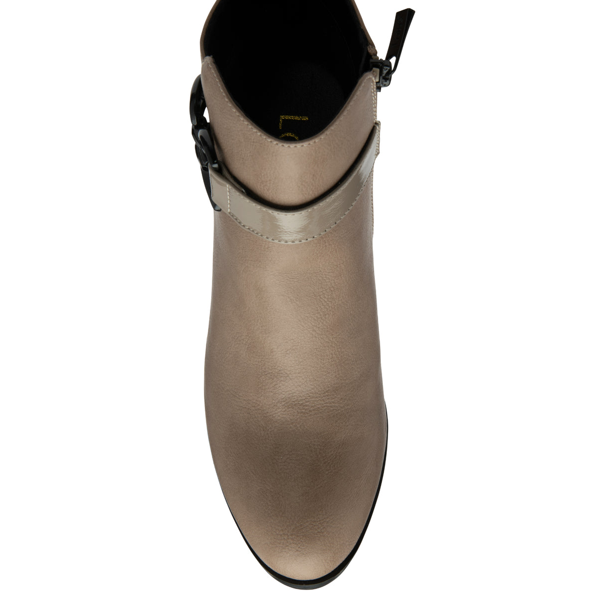 Lotus Amarin Block Heel Ankle Boots With Metallic Chain Detail (Size 8) - Taupe V32514693 1