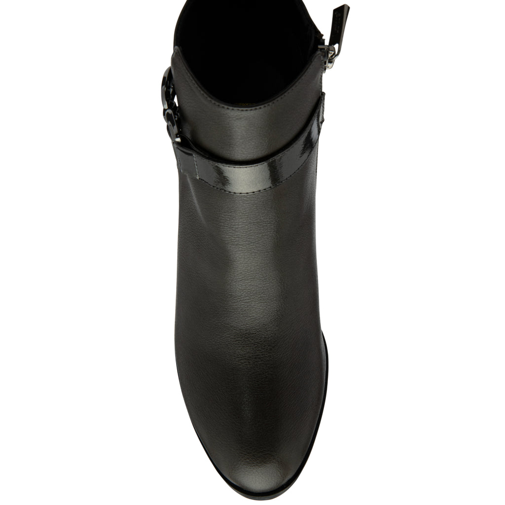 Lotus Amarin Block Heel Ankle Boots With Metallic Chain Detail (Size 6) - Grey_8439259_1