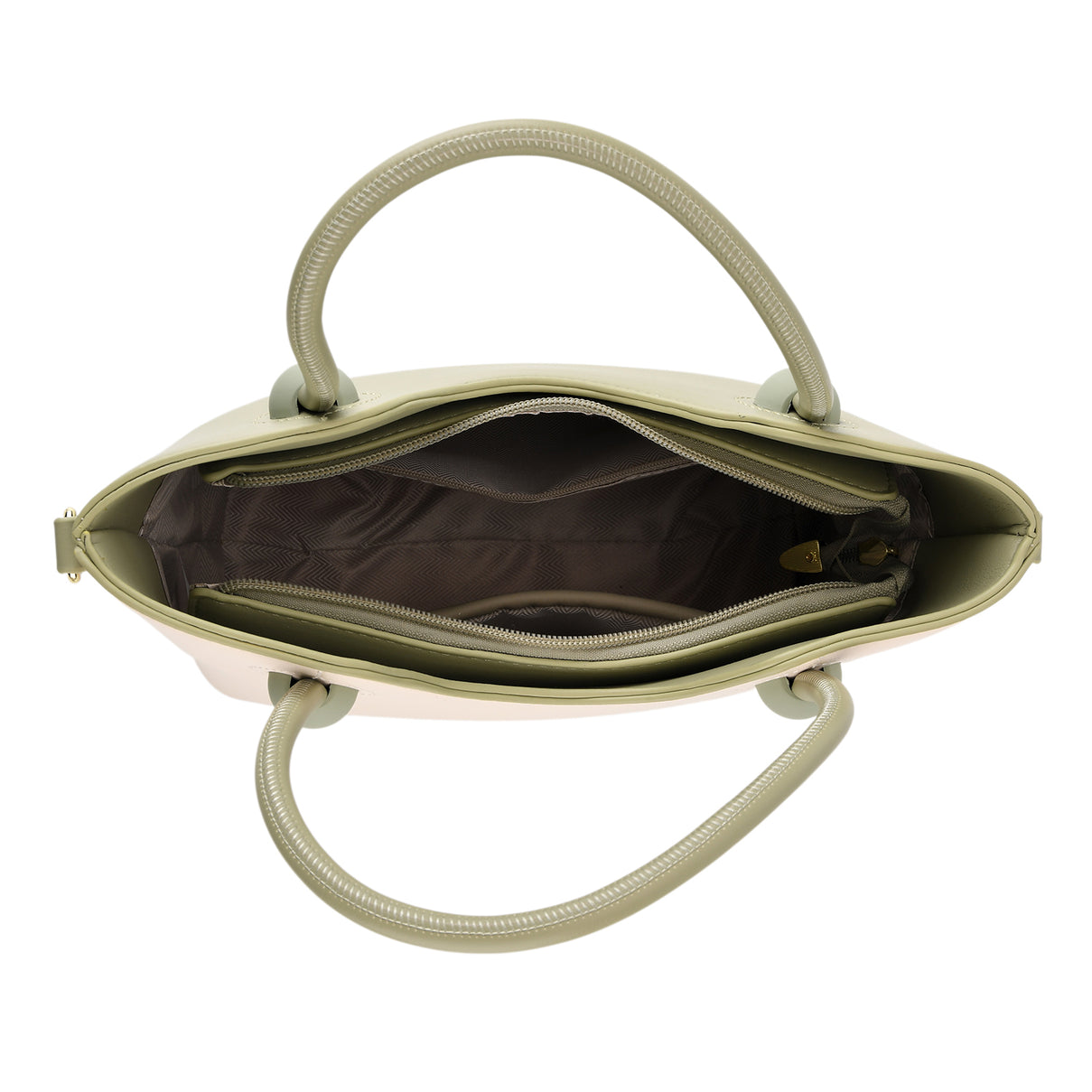 Designer Inspired Tote Handbag with Shoulder Strap - Green &amp; White 8439266 6