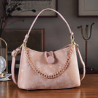 Designer Inspired- Set of 2 Shoulder Handbags with Crossbody Strap - Light Pink_8439276_1