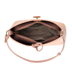 Designer Inspired- Set of 2 Shoulder Handbags with Crossbody Strap - Light Pink_8439276_6