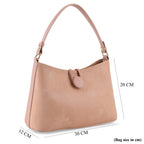 Designer Inspired- Set of 2 Shoulder Handbags with Crossbody Strap - Light Pink_8439276_8