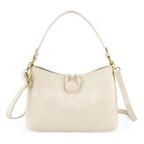 Designer Inspired- Set of 2 Shoulder Handbags with Crossbody Strap - Cream_8439277