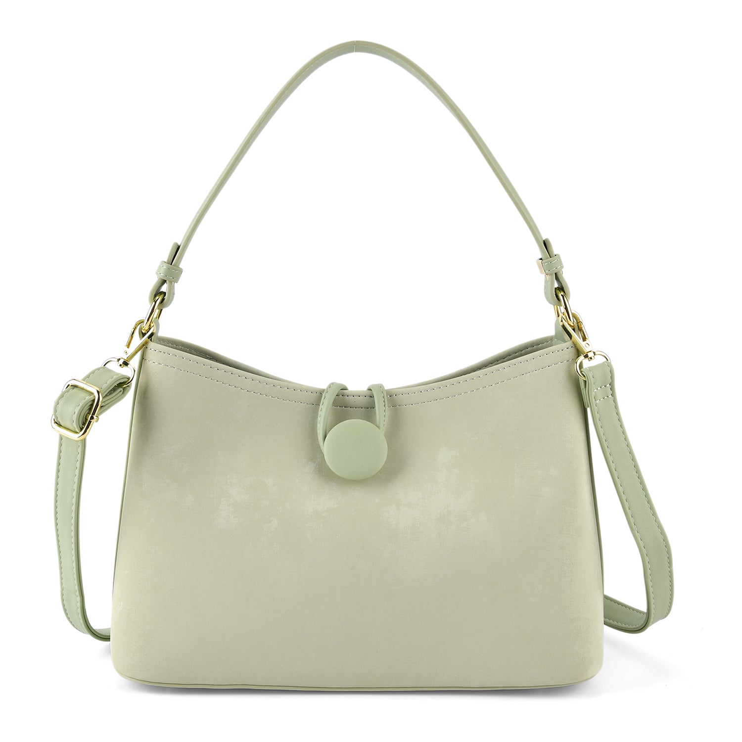 Designer Inspired- Set of 2 Shoulder Handbags with Crossbody Strap - Pistachio V32519432 0