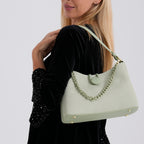 Designer Inspired- Set of 2 Shoulder Handbags with Crossbody Strap - Pistachio_8439278_3