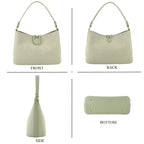Designer Inspired- Set of 2 Shoulder Handbags with Crossbody Strap - Pistachio_8439278_4