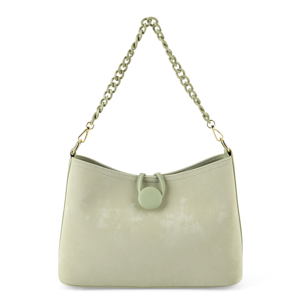 Designer Inspired- Set of 2 Shoulder Handbags with Crossbody Strap - Pistachio_8439278_5