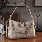 Designer Inspired- Set of 2 Shoulder Handbags with Crossbody Strap - Tan_8439284_1