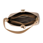 Designer Inspired- Set of 2 Shoulder Handbags with Crossbody Strap - Tan_8439284_6