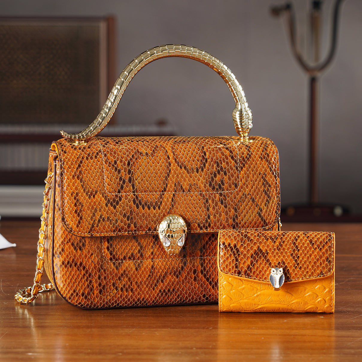 LA MAREY SIGNATURE 100% Premium Leather Handbag with Detachable Sling Strap &amp; Card Holder - Brown 8439311 2