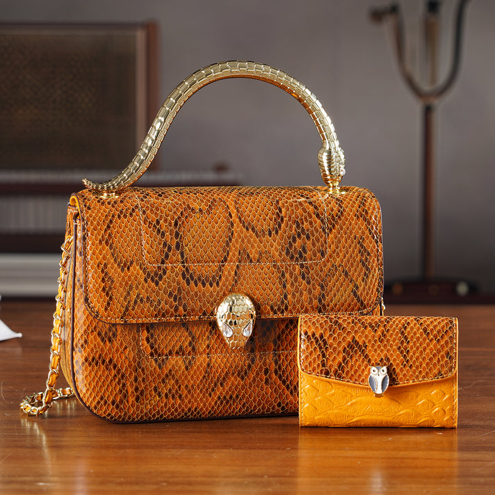 LA MAREY SIGNATURE 100% Premium Leather Handbag with Detachable Sling Strap &amp; Card Holder - Brown 8439311 2