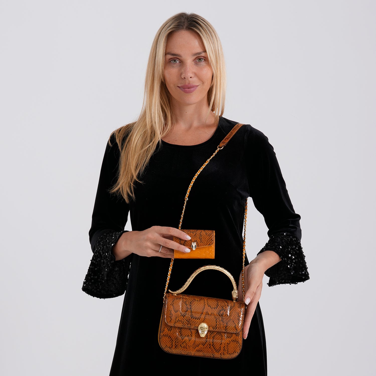 LA MAREY SIGNATURE 100% Premium Leather Handbag with Detachable Sling Strap &amp; Card Holder - Brown 8439311 3