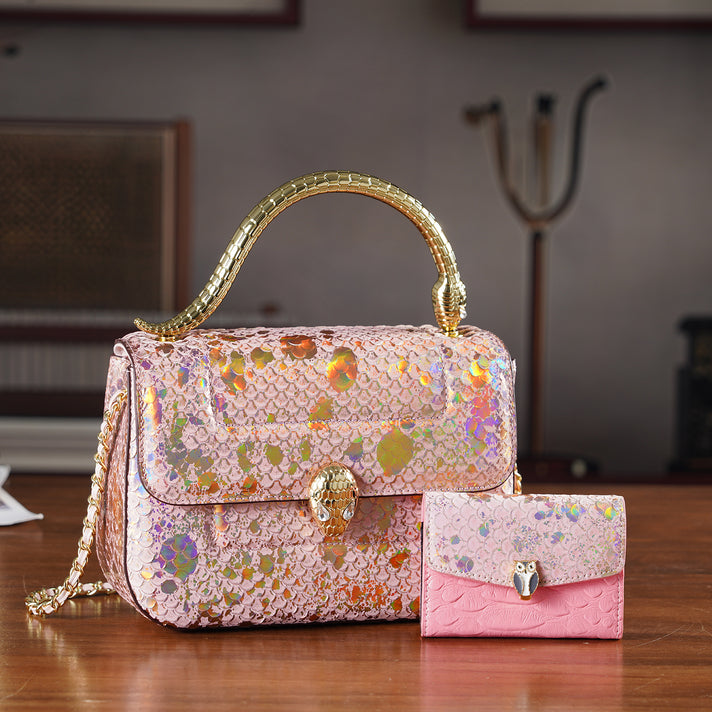LA MAREY SIGNATURE 100% Premium Leather Handbag with Detachable Sling Strap &amp; Card Holder - Brown 8439311 2