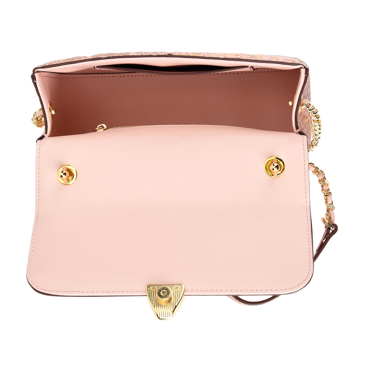 LA MAREY SIGNATURE 100% Premium Leather Handbag with Detachable Sling Strap &amp; Card Holder - Pink 8439312 6