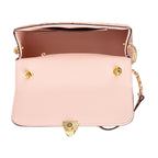 LA MAREY SIGNATURE 100% Premium Leather Handbag with Detachable Sling Strap & Card Holder - Pink_8439312_5