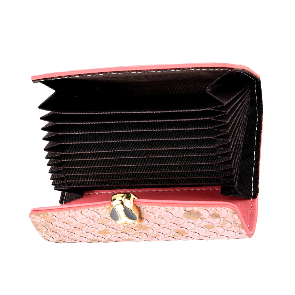 LA MAREY SIGNATURE 100% Premium Leather Handbag with Detachable Sling Strap & Card Holder - Pink_8439312_7