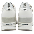 Lotus Tenno Womens Leather Sneakers With Side Zip (Size 6) - White_8439462_3