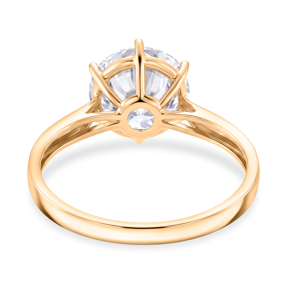 3.5 Ct. Moissanite Solitaire Ring in 9K Yellow Gold GRA Certified (D-VVS1) 8439674 5