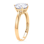 9K Yellow Gold GRA Certified VVS1/D Moissanite Solitaire Ring 3.50 Ct._8439681_3