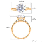 9K Yellow Gold GRA Certified VVS1/D Moissanite Solitaire Ring 3.50 Ct._8439681_5