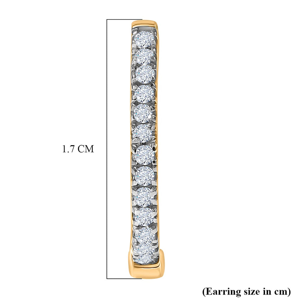 D'Joy - Moissanite Full Hoop Earring in Yellow Gold Plated Sterling Silver_8439703_5