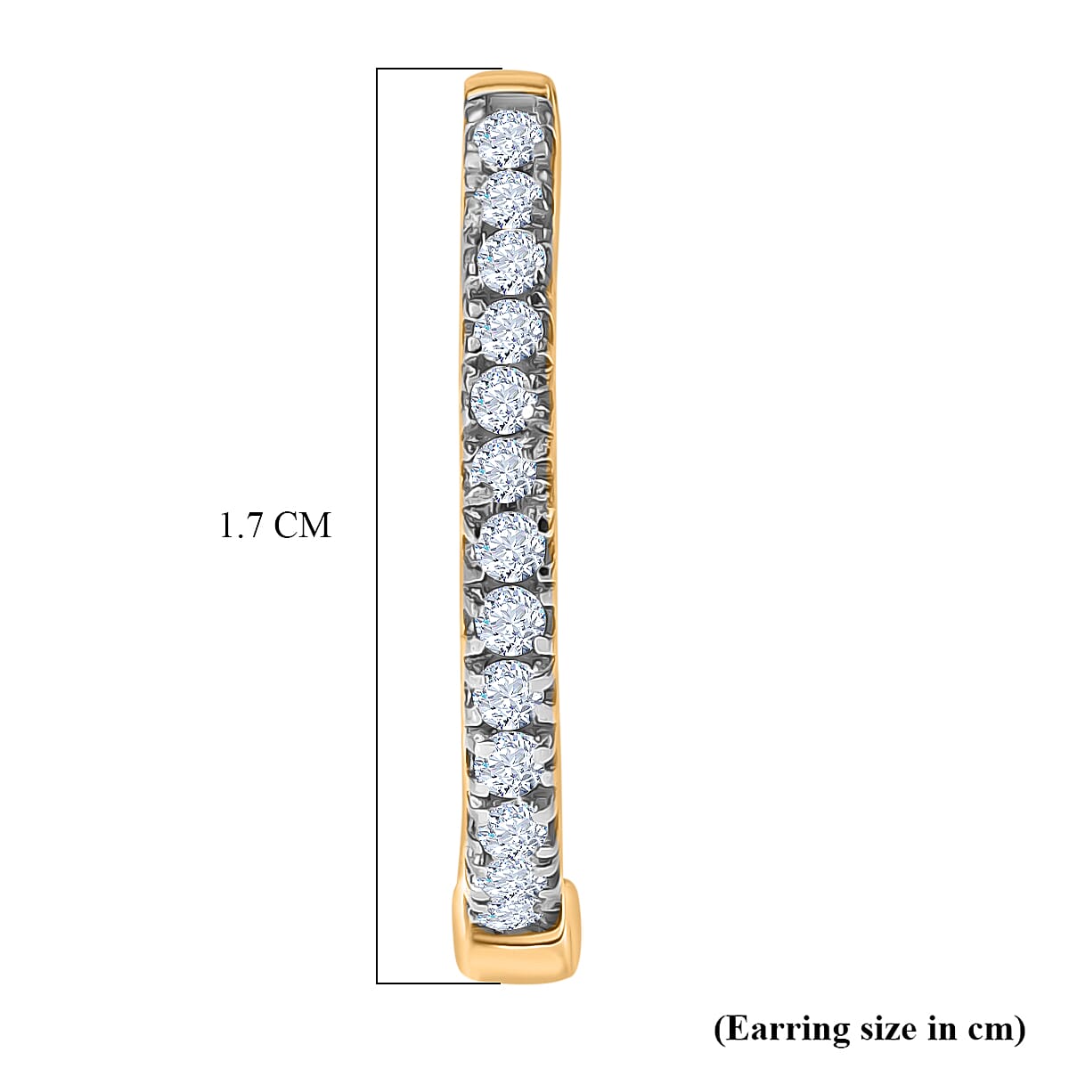 Royal Bali Collection - D'Joy Moissanite Full Hoop Earring in Yellow Gold Plated Sterling Silver V32580880 6
