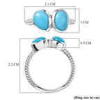 D'Joy Sleeping Beauty Turquoise Ring in Rhodium Overlay Sterling Silver 2.58 Ct._8447260_5