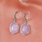 D'Joy Natural Kunzite Solitaire Lever Back Earring in Platinum Overlay Sterling Silver 13.02 Ct._8447369_2
