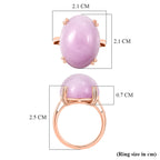 Natural Galileia Kunzite Solitaire Ring in Rose Gold Plated Sterling Silver 22.75 Ct._8447390_5