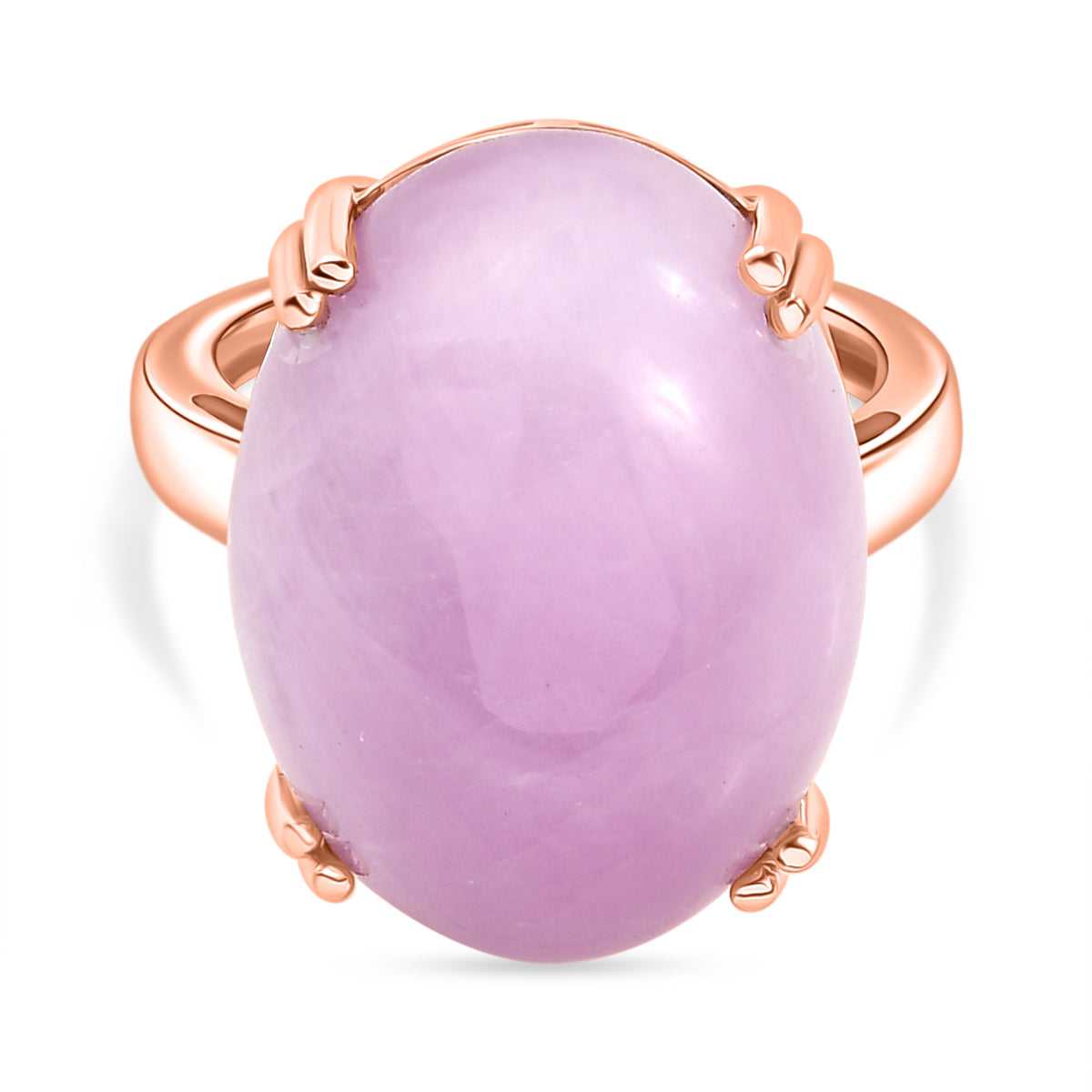 Natural Galileia Kunzite Solitaire Ring in Rose Gold Plated Sterling Silver 22.75 Ct. V32491656 0