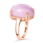 Natural Galileia Kunzite Solitaire Ring in Rose Gold Plated Sterling Silver 22.75 Ct._8447392_3