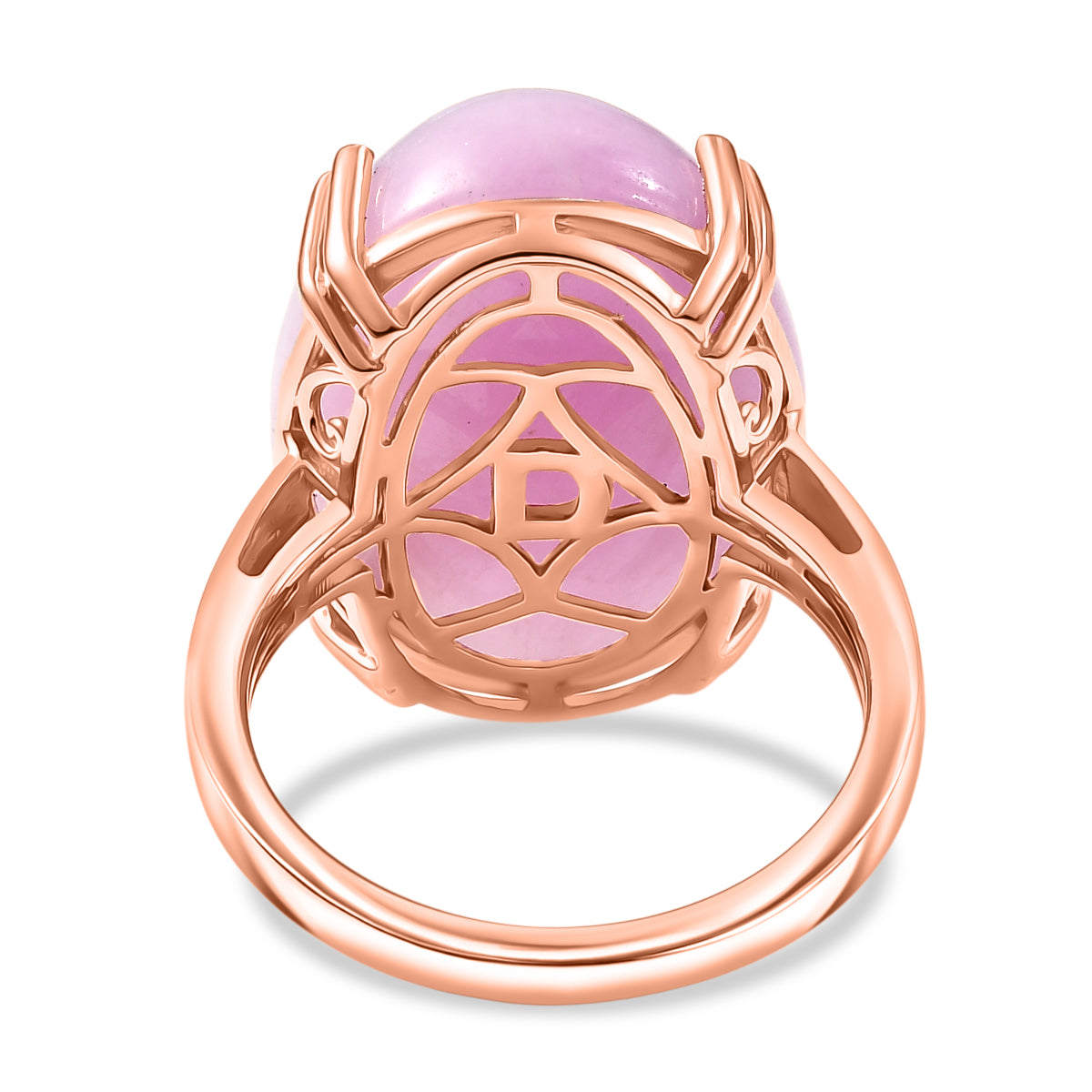 Natural Galileia Kunzite Solitaire Ring in Rose Gold Plated Sterling Silver 22.75 Ct. V32491656 5